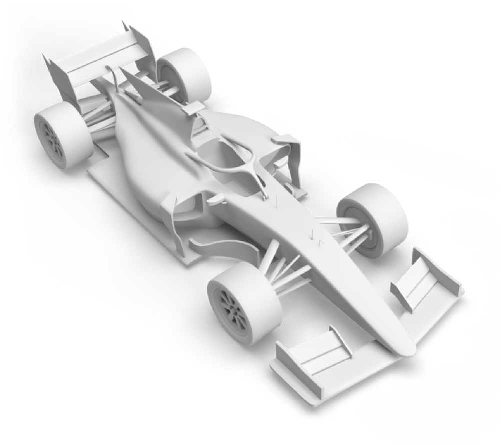 Formula 1 car in 3D